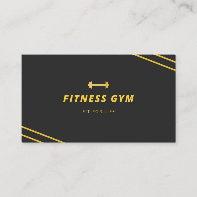 Modern Minimal gym centre business crad Business Card (Front)