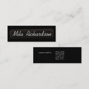 Modern Minimal Hairdressers Mini Business Card