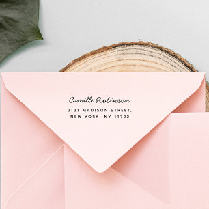 Modern Minimal Handwritten Custom Return Address S Self-inking Stamp