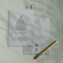 Modern Minimal Happy Holidays Corporate Christmas