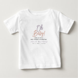 Modern Minimal Heart Boho Baby Shower T-Shirt