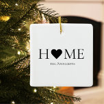 Modern Minimal Home Family Personalized Gift Ceramic Ornament<br><div class="desc">Modern Minimal Home Family Personalized Gift</div>