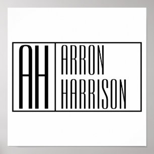 Modern Minimal Initials & Name Logo Poster