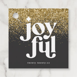 modern minimal joyful christmas favour tags