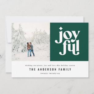 Modern minimal joyful typography photo holiday
