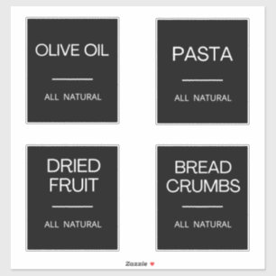 Modern Minimal Kitchen Pantry Storage Labels