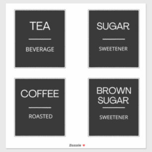 Modern Minimal Kitchen Pantry Storage Labels
