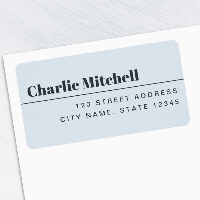 Modern minimal light dusty blue return address label (Creator Uploaded)
