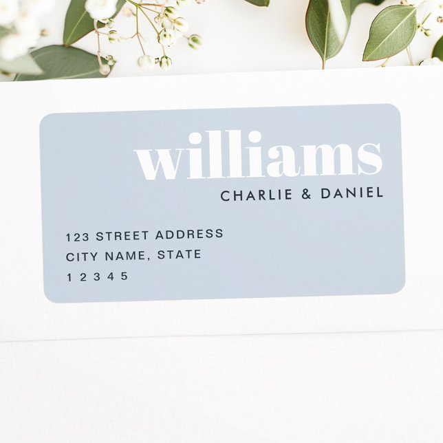 Modern minimal light dusty blue return address label (Modern minimal light dusty blue return address label)