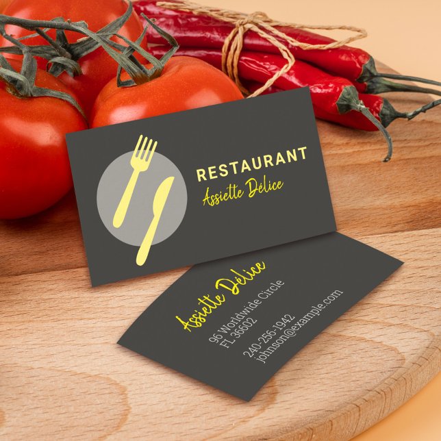 Modern Minimal Logo Kitchen Business & Restaurant Card (Creator Uploaded)