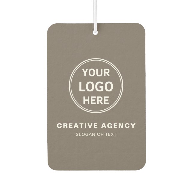 Modern Minimal Logo QR Business Corporate Air Freshener (Front)