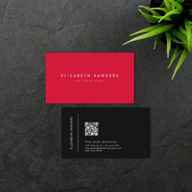Modern Minimal Luxury Boutique QR CODE Business Ca Card (Creator Uploaded)