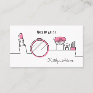 Modern Minimal Makeup Business Card