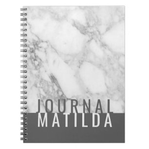 Modern minimal marble typography journal