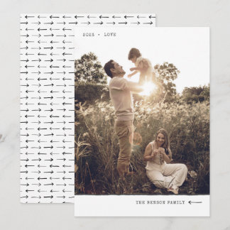 Modern Minimal Marker LOVE Charcoal Vertical Holiday Card