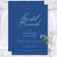 Modern Minimal Marseille Blue Bridal Brunch