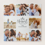 modern minimal merriest christmas multi photo gift jigsaw puzzle<br><div class="desc">Merriest Christmas rustic multi photo holiday gift. perfect gift for family or friends,  customize with your family photos to mark the festive season</div>