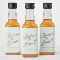 Modern Minimal Minimalist Green Wedding Mini