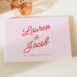 Modern Minimal Minimalist Pink and Red Wedding Guest Book<br><div class="desc">This is a Modern Minimal Minimalist Pink and Red Wedding Guest Book!</div>