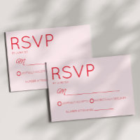 Modern Minimal Minimalist Pink and Red Wedding