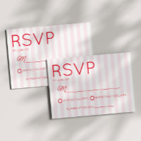 Modern Minimal Minimalist Red Pink Stripes Wedding