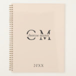 Modern minimal monogram initials Planner<br><div class="desc">Modern,  minimal,  monogram initials Planner,  beautiful gift for christmas for your family & friends. Or for yourself to start in a happy new year!</div>