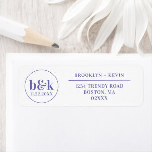 Modern Minimal Monogram Initials Wedding