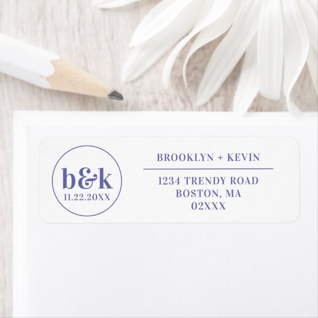Modern Minimal Monogram Initials Wedding (Insitu)