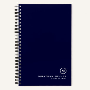 Modern Minimal Monogram Name Notebook