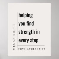 Modern Minimal Motivational Physiotherapist Gift