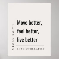 Modern Minimal Motivational Physiotherapist Gift