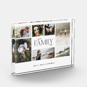 Modern minimal multi 7 photo family elegant