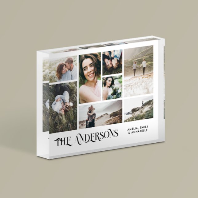 Modern minimal multi 8 photo best friends elegant block (Creator Uploaded)