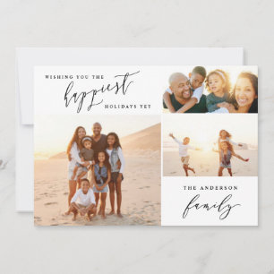 Modern minimal multi photo holiday script