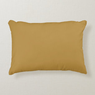 Modern Minimal Mustard Gold Solid Colour Accent Pillow