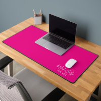 MODERN MINIMAL name design solid hot fuschia pink
