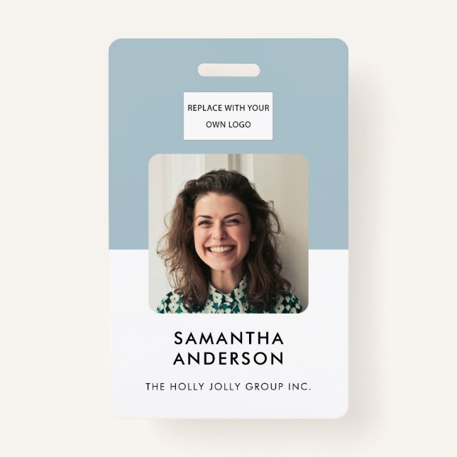 Modern Minimal Name ID Card Conference Office Badge (Front)