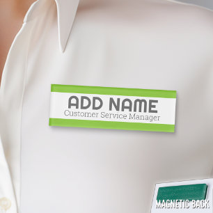 Modern Minimal Name Title Colour Accent Employee Tag