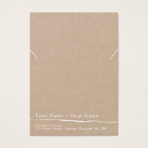 Modern minimal necklace or bracelet display card