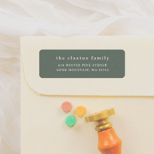 Modern & Minimal Nom de famille Green Return Adres