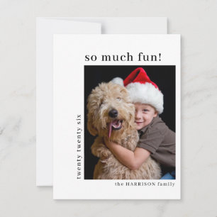 Modern Minimal “Oh What Fun” Holiday Photo  Card