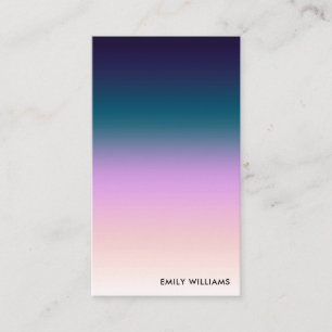 Modern Minimal Ombre Gradient  Business Card