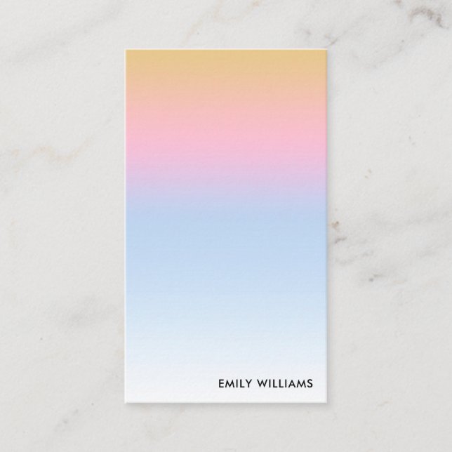 Modern Minimal Ombre Gradient  Business Card (Front)