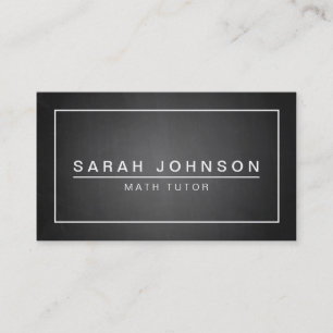 MODERN & MINIMAL ON BLACK CHALKBOARD BUSINESS CARD