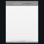 MODERN & MINIMAL on GRAY LINEN Letterhead<br><div class="desc">Coordinates with the MODERN & MINIMAL on GRAY LINEN Business Card Template by 1201AM. A professional & modern letterhead design with a faux grey linen header and footer graphic. © 1201AM CREATIVE</div>