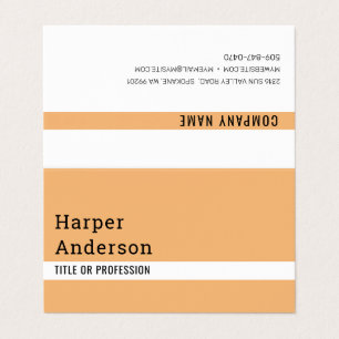 Modern Minimal Orange  Business Cards