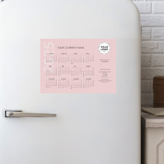 Modern Minimal Pale Pink Business Calendar 2025 
