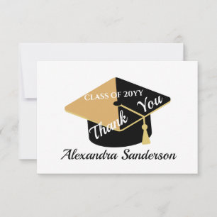 Modern Minimal Personalize School Class Graduation Thank You Card
