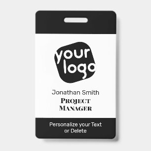    Modern Minimal Personalized Conference ID Badge