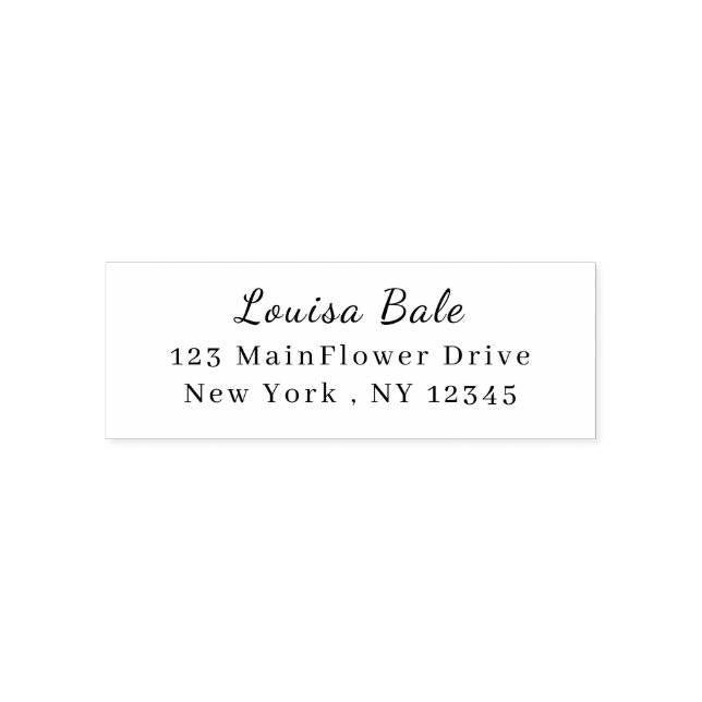 Modern Minimal | Personalized Name Return Address Self-inking Stamp (Design)